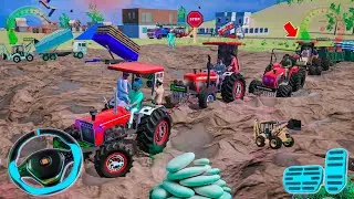 🚛 Stuck in Deep Mud Rescue Challenge! | Off-Roading Tractor & JCB Power 💪