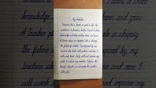 Neat Handwriting | Few lines on My Ambition | Beautiful writing #shorts