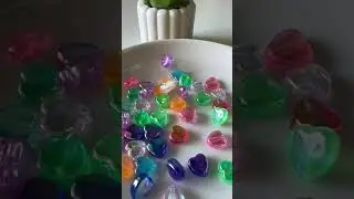 Cute Heart Beads Mix Transparent colors for Diy beading Jewelry.
