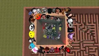 AUUGHH OBUNGA BIG ANGRY MUNCI SKIBIDI TOILET AND UNLIMITED NEXTBOTS IN BIGMAZE