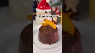 This two ingredient chocolate persimmon(kaki) dessert is going to be viral #dessert #zerosugar