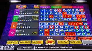 4-Card Ultimate X Keno Aria Las Vegas