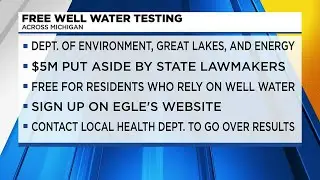 Free well water testing for Michigan residents