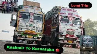 Kashmir To Mangaluru (karnataka) Apple 🍎 Long Trip | Anuj Bhai Kyu Nhi Aya Is Trip Ma | Truck Life