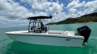 Обзор центральной консоли Bonito Boats 760 (25 футов) - Mercury 400 V10 - полная комплектация ско...