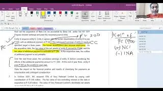 Final CA | FR | Ind AS 103 | Business Combination | Practice Question 6| May 2025 | CA Kamlesh Bhatt
