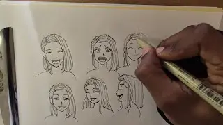 Drawing Anime Faces and Expressions For Fun and Practice.