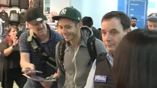 'VALENTINO ROSSI REQUIRES POLICE ESCORT @ MELBOURNE AIRPORT' #exclusive