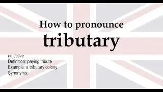 How to pronounce 'tributary' + meaning