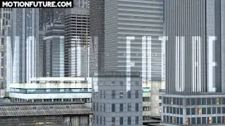 Motion Future 3D City Animation Camera Fly-Through Royalty Free HD VIdeo Download