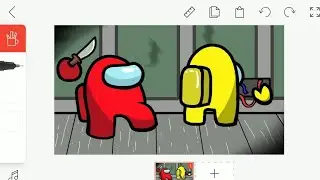 How to draw Among us on Flipaclip like a PRO (Finger Drawing Process)