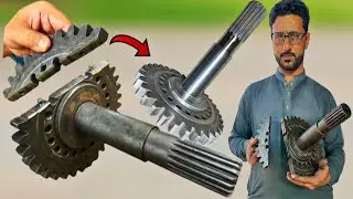 How Genius Mechanic Fixing Broken Gear Shaft || How To Repair Broken Gear Shaft in Workshop