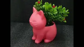 Cat planter printing on Elegoo Centauri Carbon 