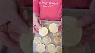 Kitchen Hack: Easy way to freeze Lemons 🍋 Slice & Freeze