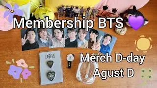🤯Спустя 2 года пришел мерч D-day, и мембершип BTS 🪻 / Unboxing merch D-day and membership BTS 🥳