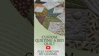 Custom Quiting a Bed Quilt Short #quilting #customquilting #longarmquilting #bedquilt
