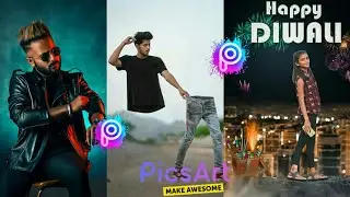 #Black Star Edits  How To Change background in Picsart || Happy Diwali Photo Editing ||