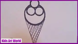 Drawing of Icecream 🍦easy learning step bystep#Shafsvideos#drawing#icecream#kidsartwork#kidsartworld