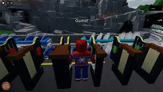 Majestic Matterhorn on ride POV Roblox blue sky cellar
