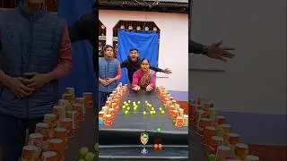 Amazing ball poring funny family challenge ✅️ | #shorts #games #viral
