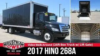 2017 HINO 268A | 26ft Box Truck w/ Lift Gate | Black | #41793