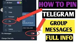 How To Pin Messages In Telegram Group Telegram Group Me Messages Pin Kaise Kare Full Info In Hindi