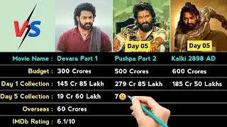 Pushpa 2 vs Kalki 2898 AD vs Devara movies Box Office Comparison | Pushpa 2 collection