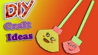 diy crafts for kids| DIY MINI PAPER BROOM| paper craft| Paper Crafts For School| Easy craft ideas