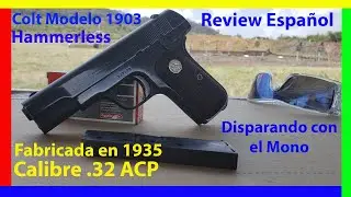 Colt 1903 Pocket Hammerless  32 ACP Review disparando