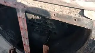 Steam boiler smoke tube cleaning work