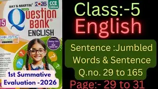 Class5 Ray & Martin Question Bank 2026 English page-29 to 31
