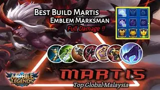 Best build Martis Emblem Marksman🔥|(Must Try)New build Martis Top global 2023