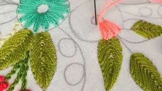 Hand Embroidery Flower Design For Cushion Cover