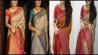 Beautiful banaras tussar silk sarees collection || Latest tussar silk sarees