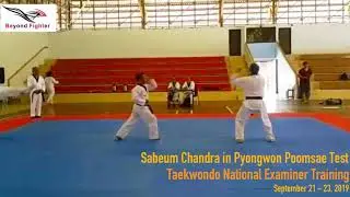 Beyond Fighter Sabeum Chandra Doing Pyongwon Poomsae in Taekwondo National Examiner Training 2019