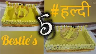🪔💛 DIY HALDI THALI 5 😍 | Haldi Decoration Ideas At Home Simple 😜😊| Wedding Haldi Thali Decoration 💛🥰