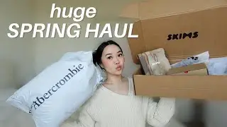 SHOPPING SPREE TRY-ON HAUL | Skims, Abercrombie, Amazon | Spring 2024