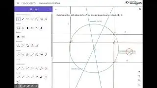 Hallar los vértices de una elipse conocidas tres tangentes y un foco