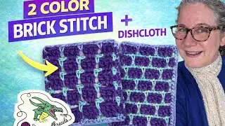 Learn How to Crochet this Easy 2 Color Brick Stitch