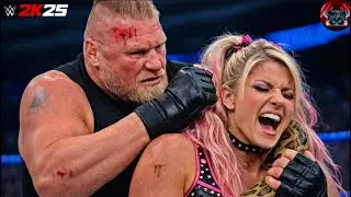 WWE 2K25 - Brock Lesnar vs Alexa Bliss🔥- Intergender Match WrestleMania | #wwe #krylexgaming