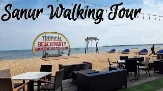 Scenic Stroll: Exploring Sanur's Coastal Beauty from Sagara to Stumpy's Bar in 4K | travel vlog