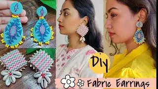 #handmade #jewellery Latest handmade Fabric Earrings Making At Home// Trendy Fabric Earrings 2020