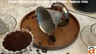 Axooms ☕ Reusable Coffee Filter with Stand | Stainless Steel Dripper | #axoom