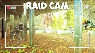 Ark Raid Cam - Double Spider Cave On Crystal Isles Gets Raided Online!!