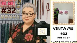 VENTA MG #32: Aretes En Alambrismo Con Flores De Cristal
