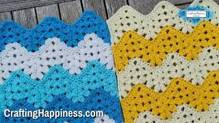 This stitch looks like ice cream! 🍨 Learn How To Crochet Chevron Swirls Stitch