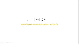 Lec-5 : How is TF-IDF calculated? A short introduction with an exercise& solution