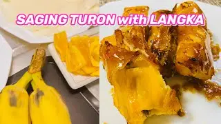 COOKING VLOG: SAGING TURON WITH LANGKA and CARAMELIZED SUGAR | JANE HIGURASHI