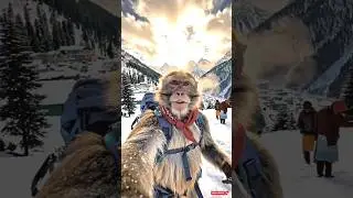 monkey vlog with ai | ai video funny vlog | funny Short. #monkey #ai #aivideo