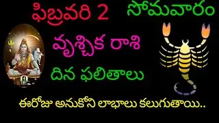 వృశ్చిక రాశి వారికి ఫిబ్రవరి 2 ఈరోజు అనుకోని లాభాలు కలుగుతాయి.today rasiphala trending vruchikarasi 